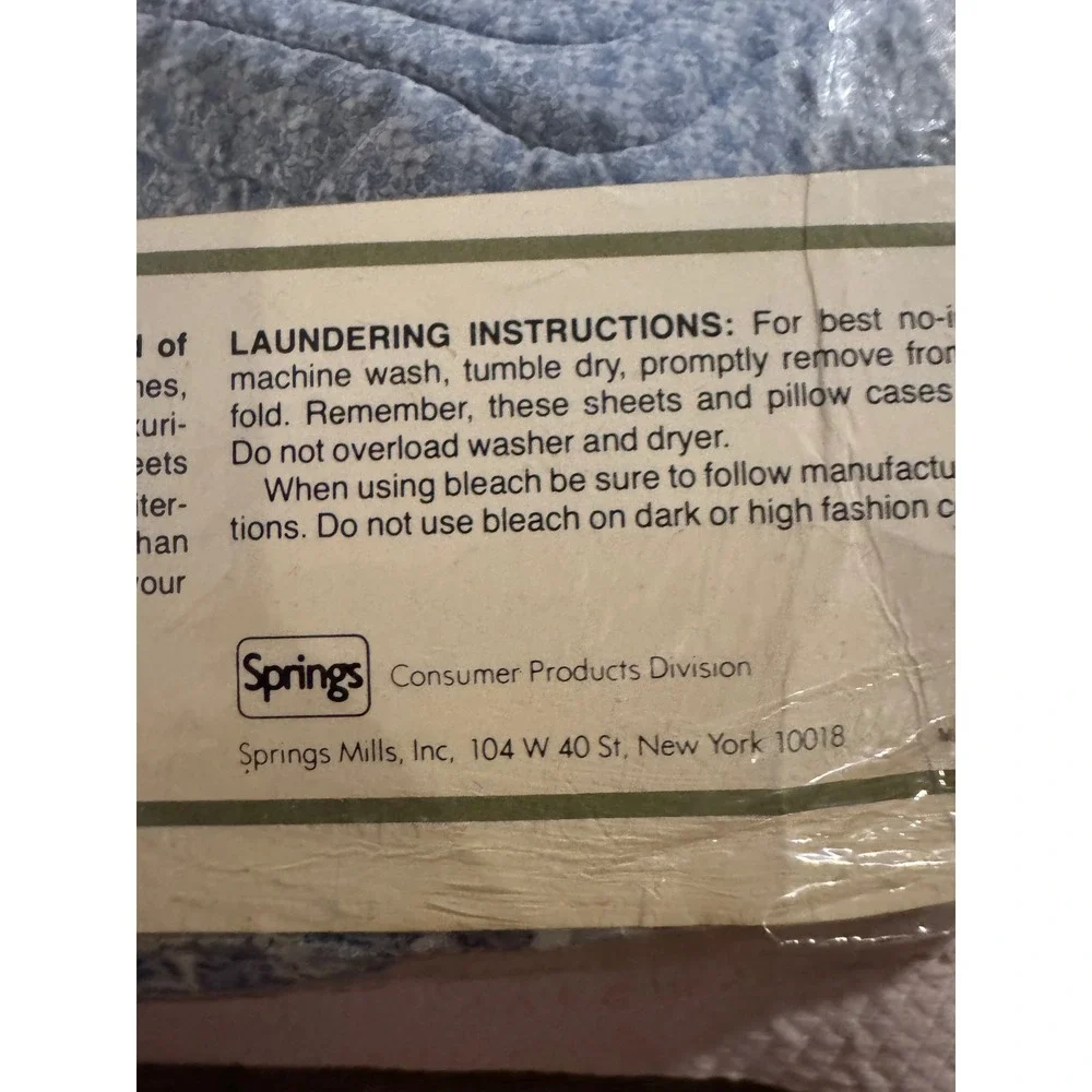 Vintage Pequot Morning Breeze King Sheet Set Blue Floral Luxury Muslin No Iron